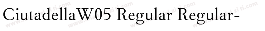 CiutadellaW05 Regular Regular字体转换